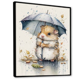 Hamster Rainy Day Umbrella - Hamster Canvas Wall Art