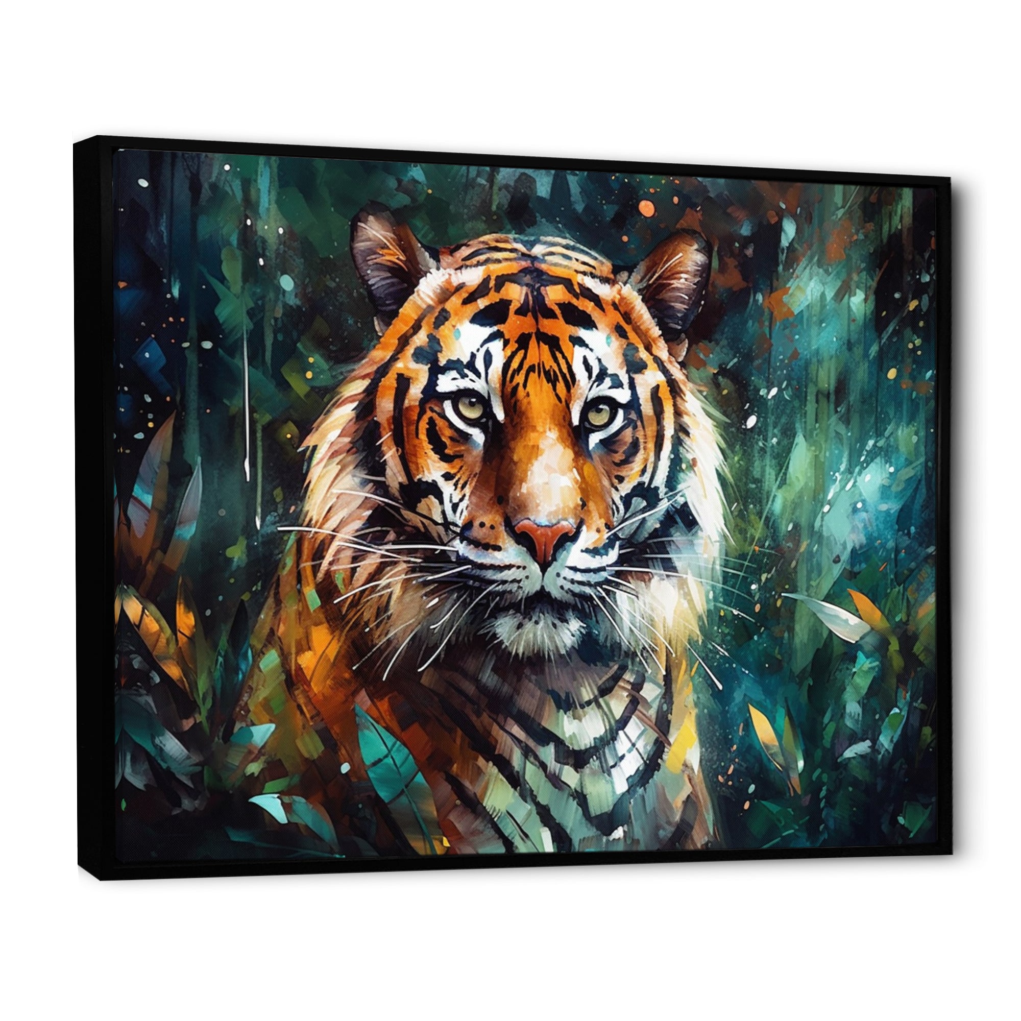 Colorful Tiger In The Wild - Yellow Tiger Wall Art