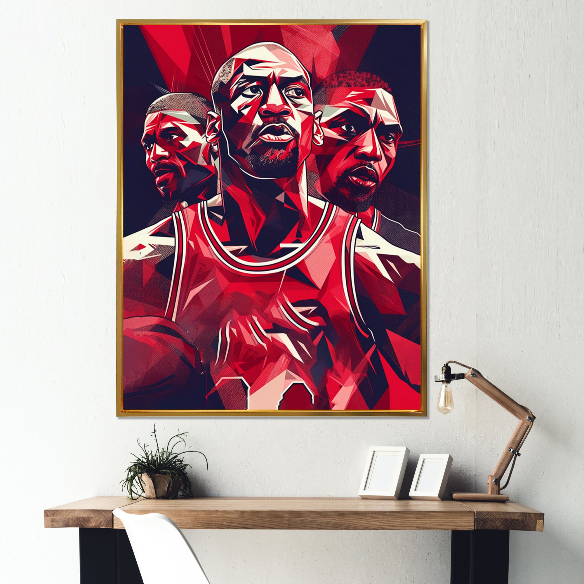 Basketball Game Face - Sport Basketball Canvas Wall Art