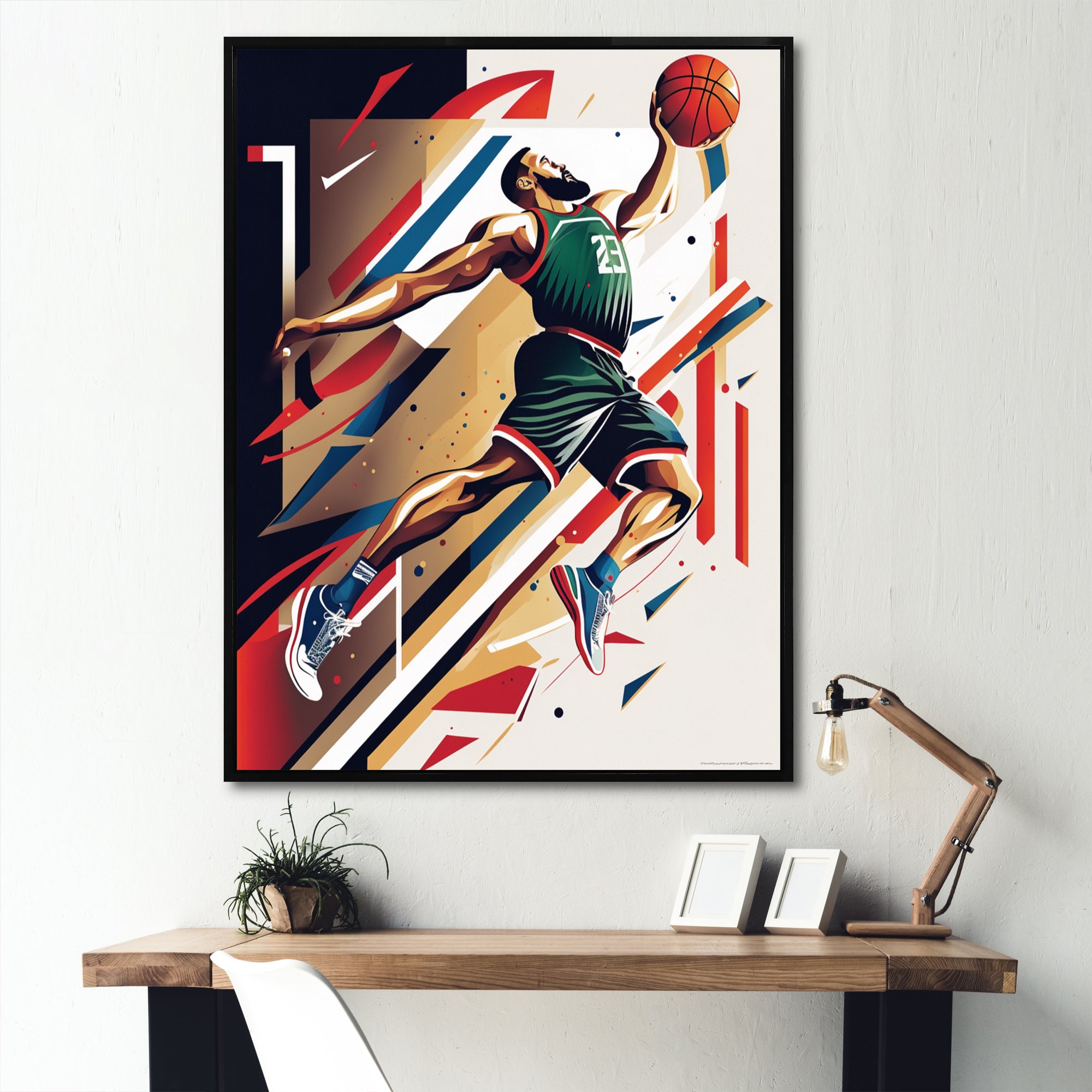 Basketball Slam Dunk - Sport Basketball Canvas Wall Art