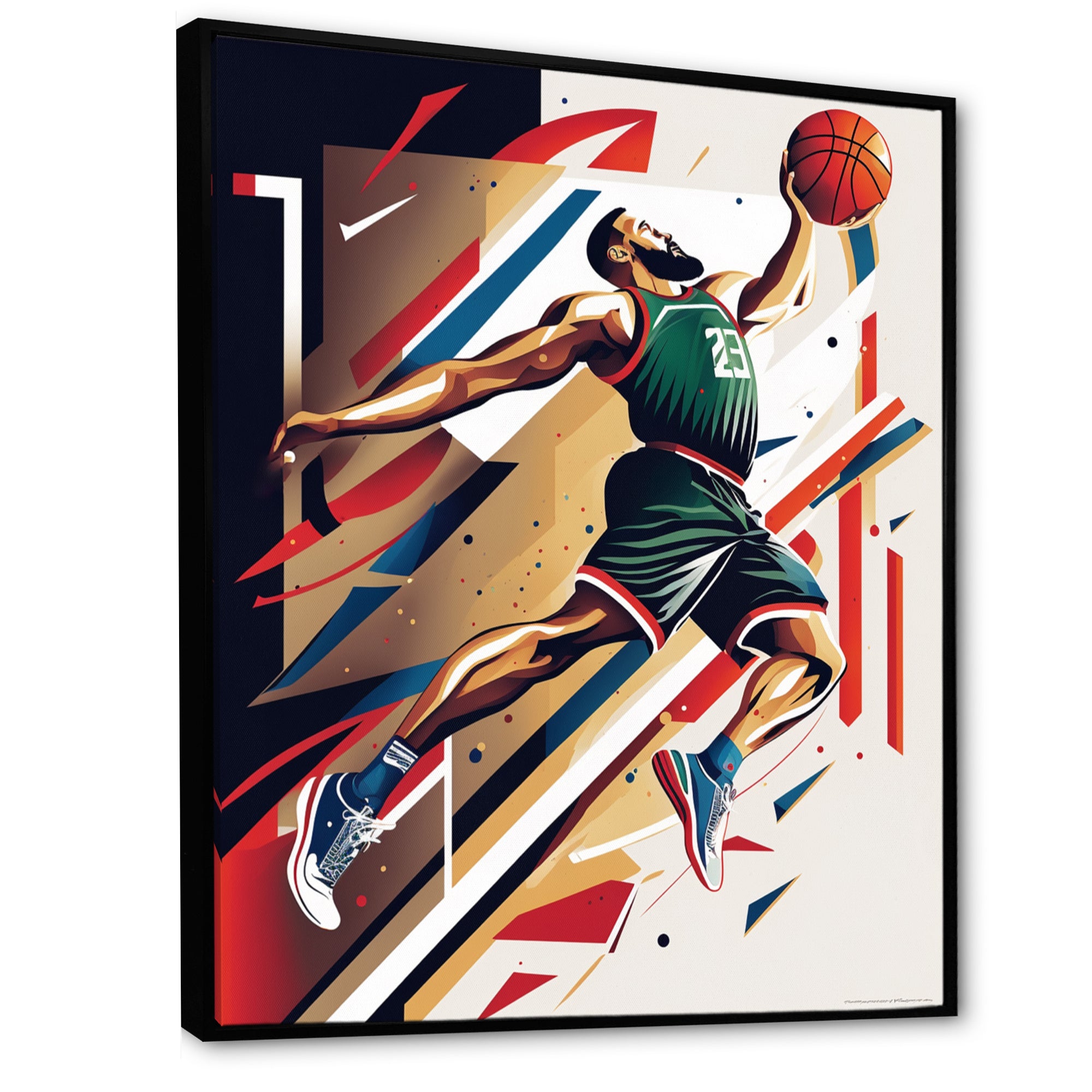 Basketball Slam Dunk - Sport Basketball Canvas Wall Art