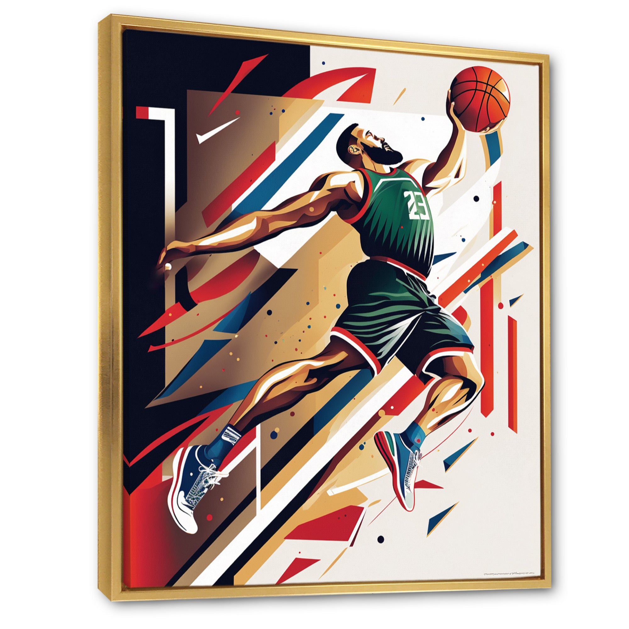 Basketball Slam Dunk - Sport Basketball Canvas Wall Art
