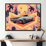 80s Groovy Cars I - Cars Retro Canvas Wall Art