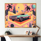 80s Groovy Cars I - Cars Retro Canvas Wall Art