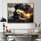 Old Train in USA - Train Canvas Wall Art