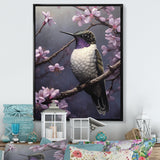 Purple Bird On Tree Branch - Bird Wall Decor