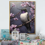 Purple Bird On Tree Branch - Bird Wall Decor