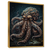 Brown Octopus Under The Sea - Octopus Wall Decor