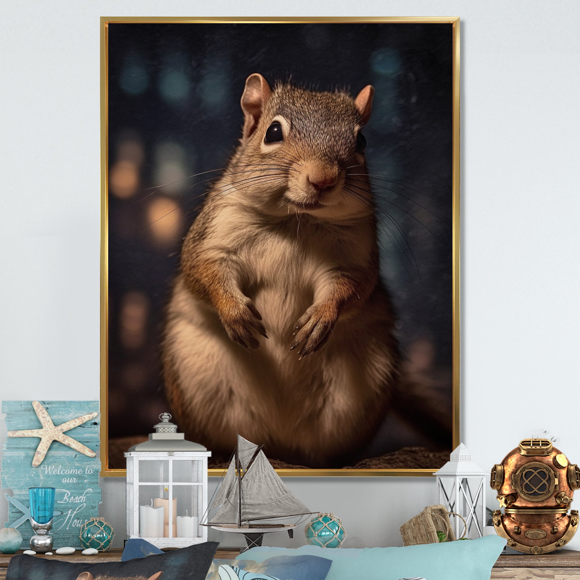 Brown Squirrel - Squirrel Home Decor Art
