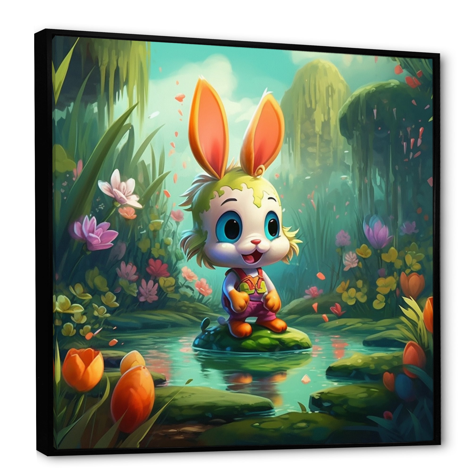 Cute Bunny - Rabbit Bedroom Wall Art
