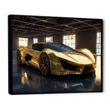 Gold And Black Iconic Car Legends I - Car Exotic Canvas Wall Art