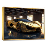 Gold And Black Iconic Car Legends I - Car Exotic Canvas Wall Art