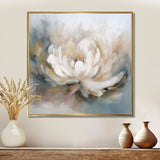 White Lotus Floral Melodies - Floral Canvas Wall Art
