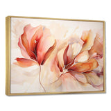 Peach Petal Dance - Abstract Canvas Wall Art