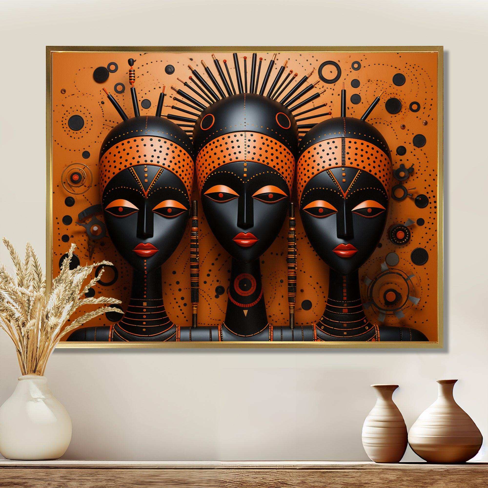 African Tribal Rhythms IV - People Canvas Wall Art