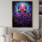 Purple Animal Electric Octopus Drips - Octopus Wall Decor