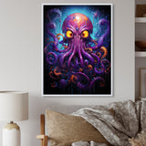 Purple Animal Electric Octopus Drips - Octopus Wall Decor