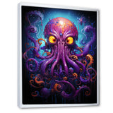 Purple Animal Electric Octopus Drips - Octopus Wall Decor