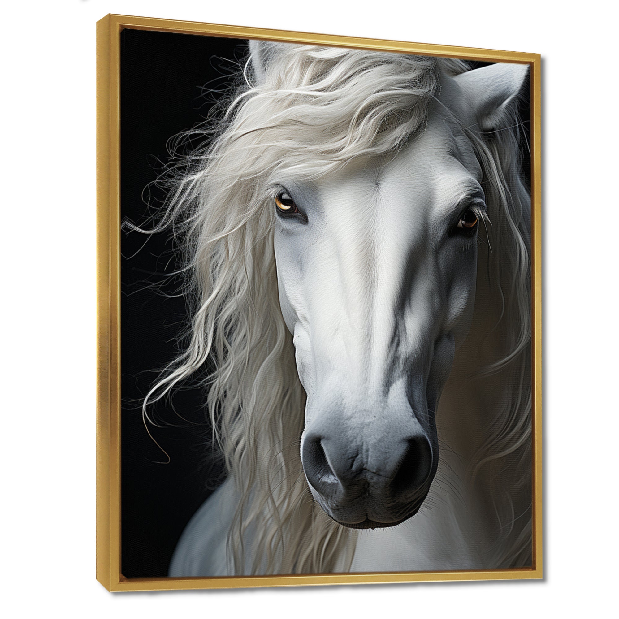 White Horse Serenity - Horse Canvas Wall Art