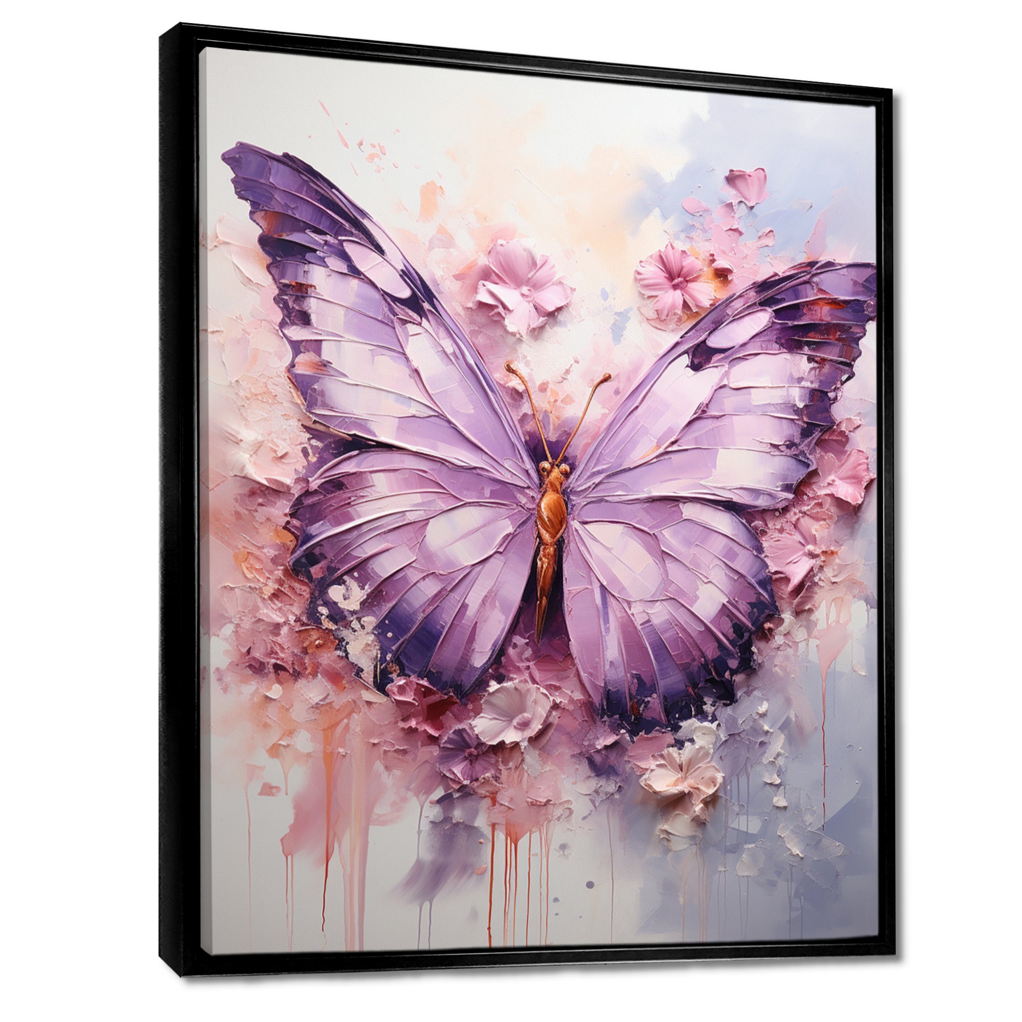 Purple Pink Animal Lavender Butterfly - Butterfly Home Decor Art