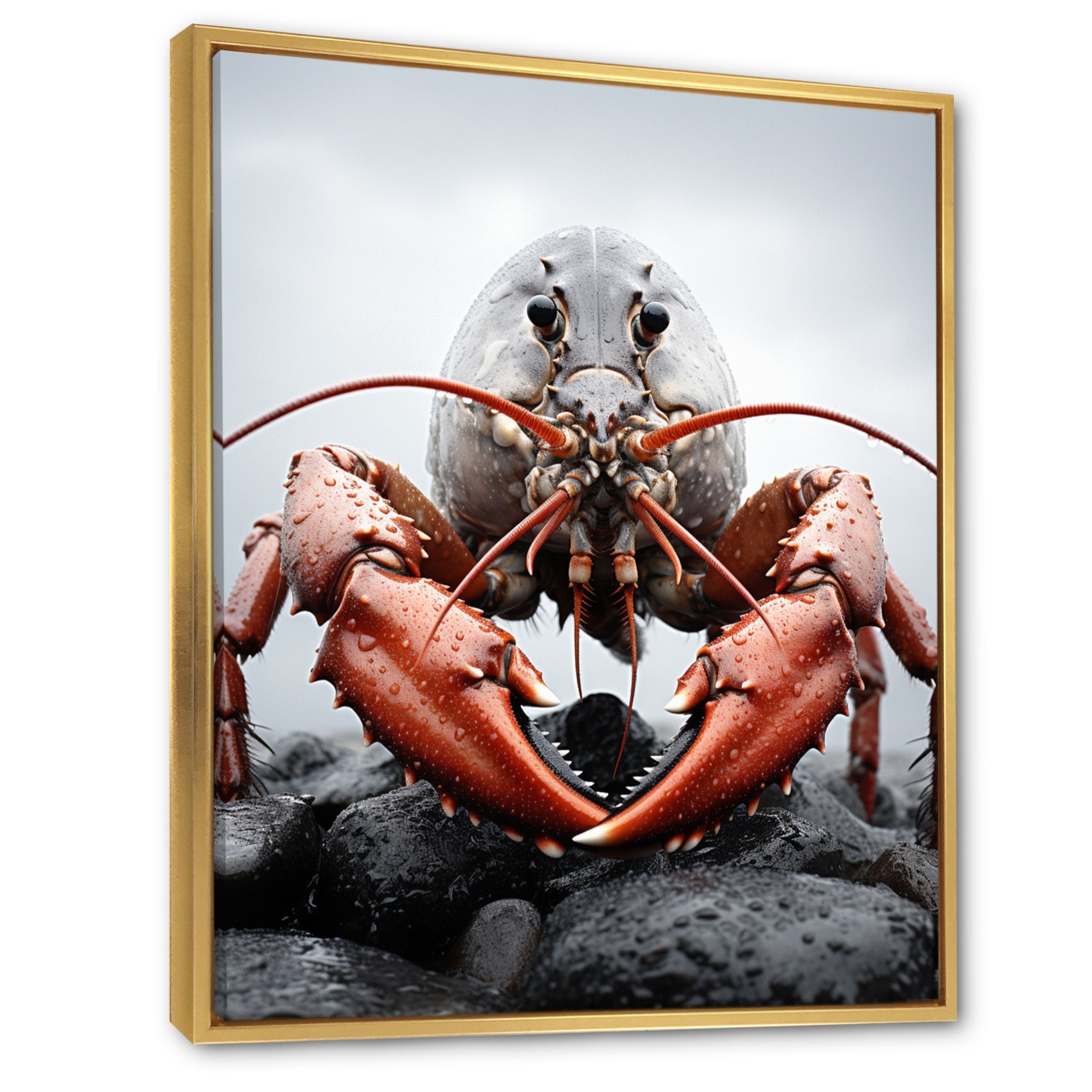 Coral Grey Animal Lobster - Lobster Wall Decor