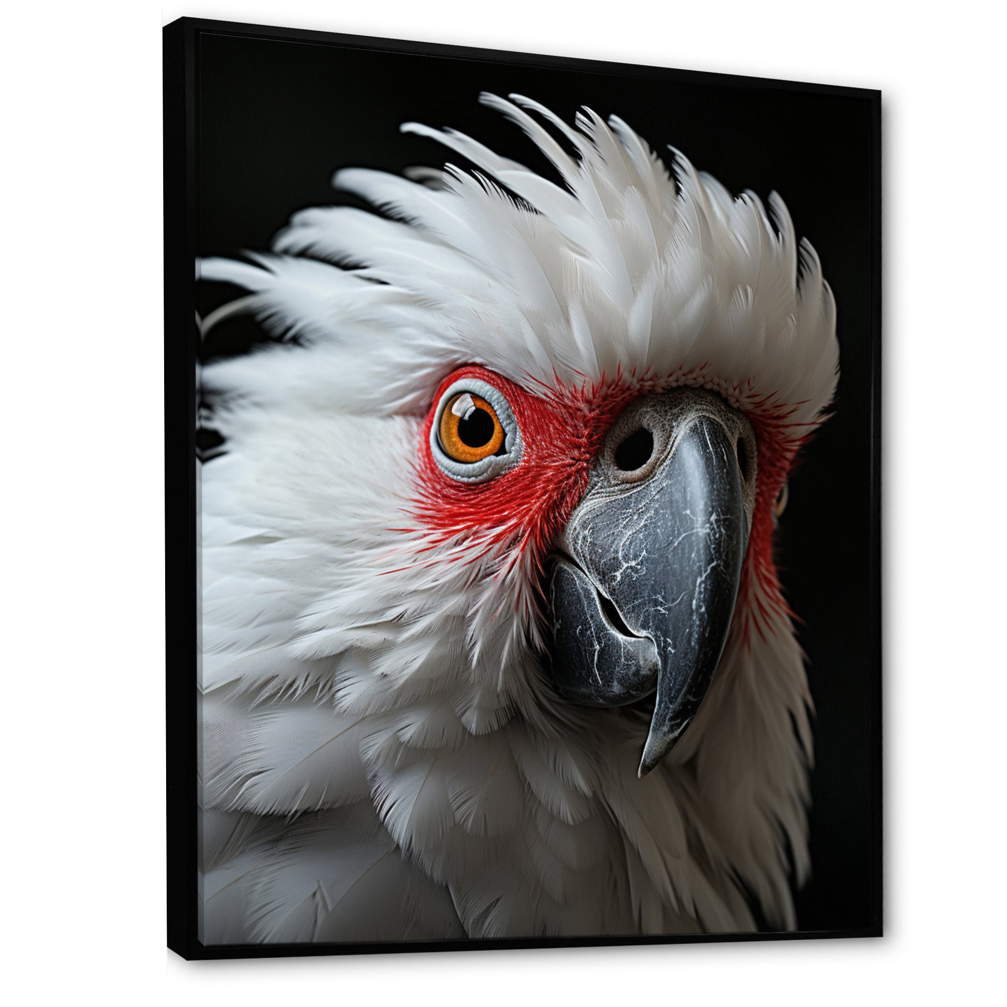 White Coral Animal Parrot - Parrot Canvas Wall Art