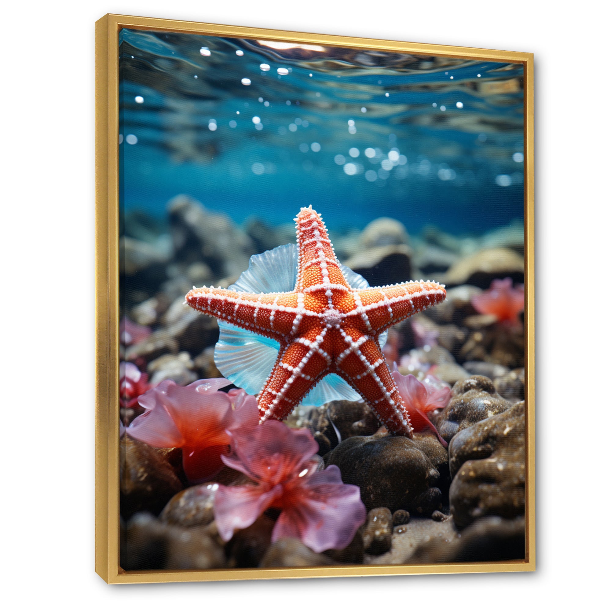 Coral Teal Starfish - Starfish Wall Decor