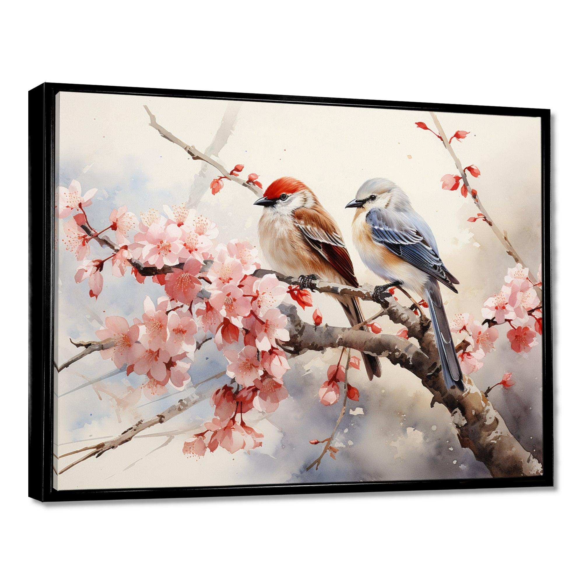 Asian Art Sumi Bird Serenity VI - People Canvas Wall Art