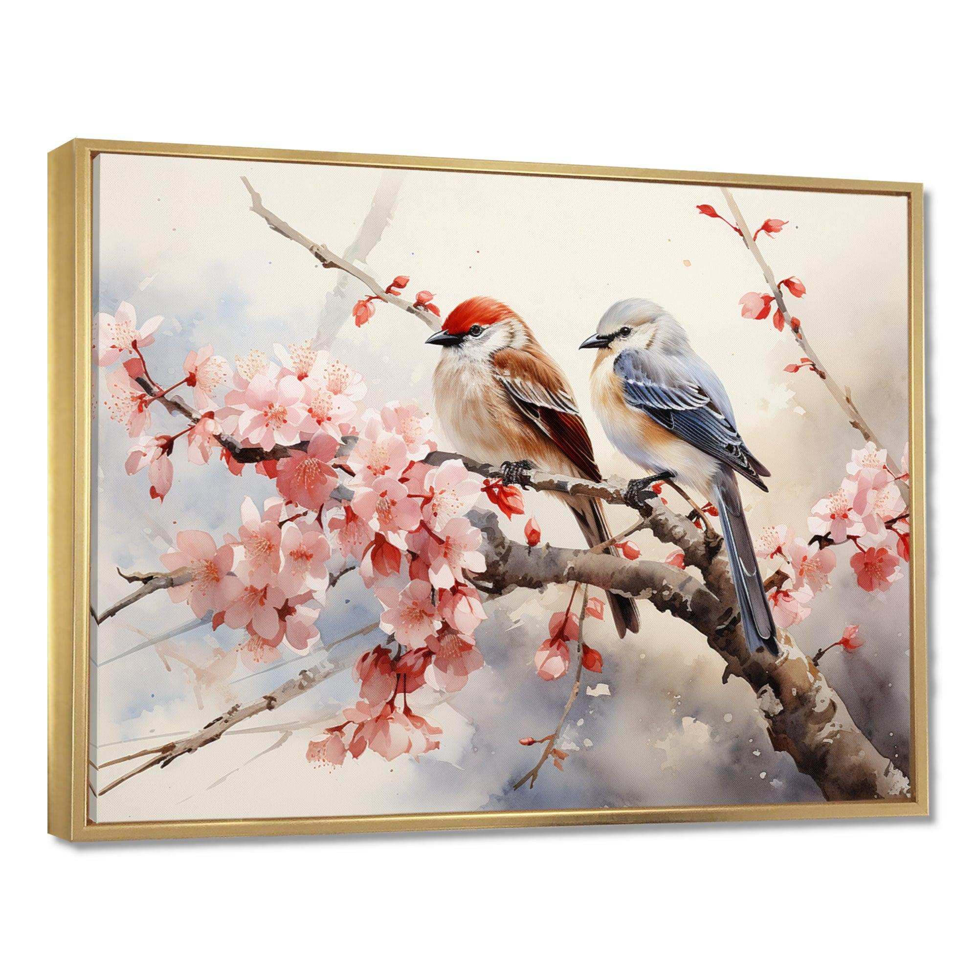 Asian Art Sumi Bird Serenity VI - People Canvas Wall Art