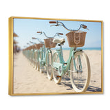 Bicycle Tranquil Pedaling By The Beach I - Bicycle Canvas Wall Art