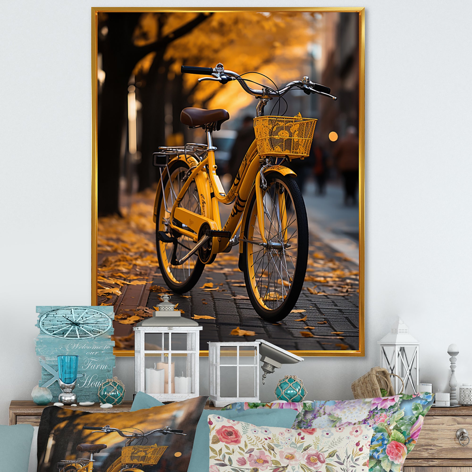 Bicycle Urban Rhythm I - Bicycle Canvas Wall Art