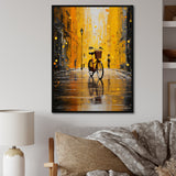 Bicycle Urban Rhythm Pointillism - Bicycle Canvas Wall Art