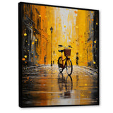 Bicycle Urban Rhythm Pointillism - Bicycle Canvas Wall Art