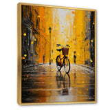 Bicycle Urban Rhythm Pointillism - Bicycle Canvas Wall Art