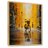 Bicycle Urban Rhythm Pointillism - Bicycle Canvas Wall Art