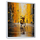 Bicycle Urban Rhythm Pointillism - Bicycle Canvas Wall Art