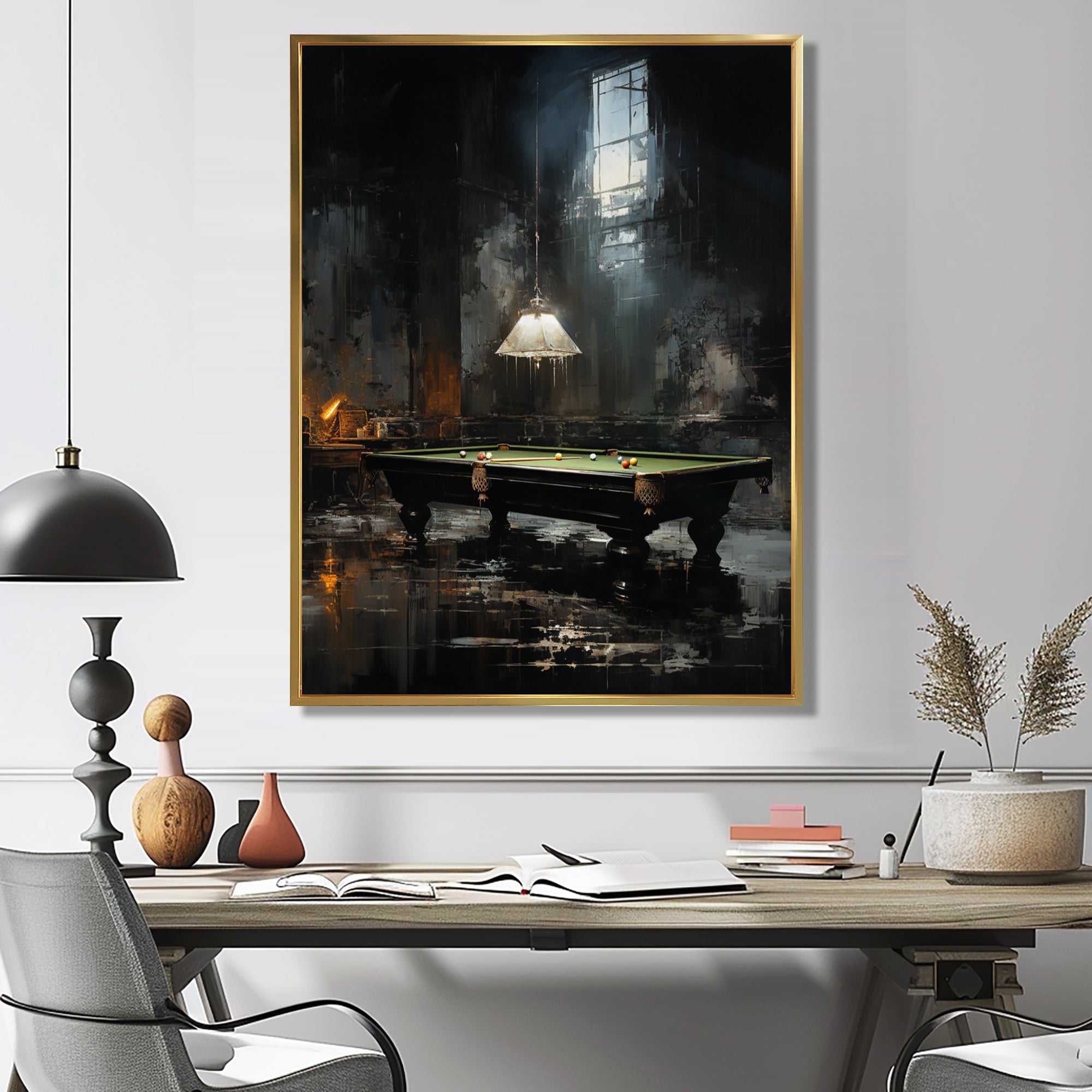 Billard Billiard Noir - Billiards Canvas Wall Art