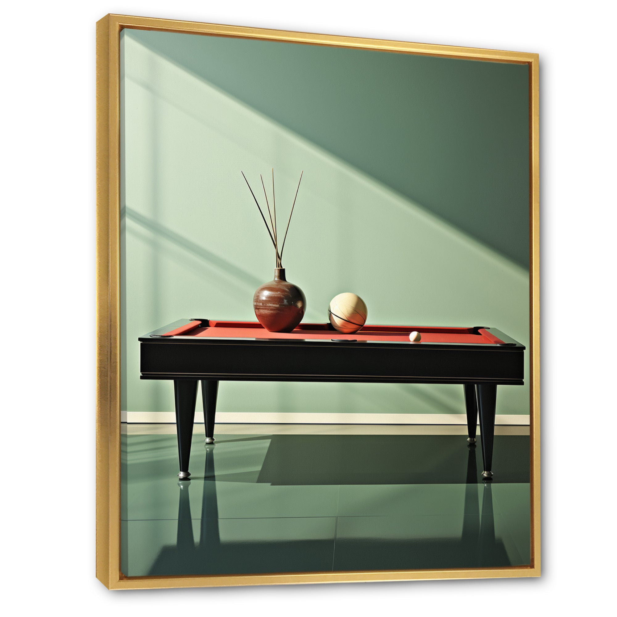 Billard Serene Strokes Minimalist - Billiards Canvas Wall Art
