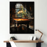 Billard Shadows In Motion I - Billiards Canvas Wall Art