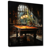 Billard Shadows In Motion I - Billiards Canvas Wall Art