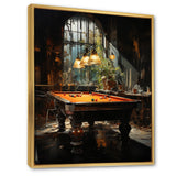 Billard Shadows In Motion I - Billiards Canvas Wall Art