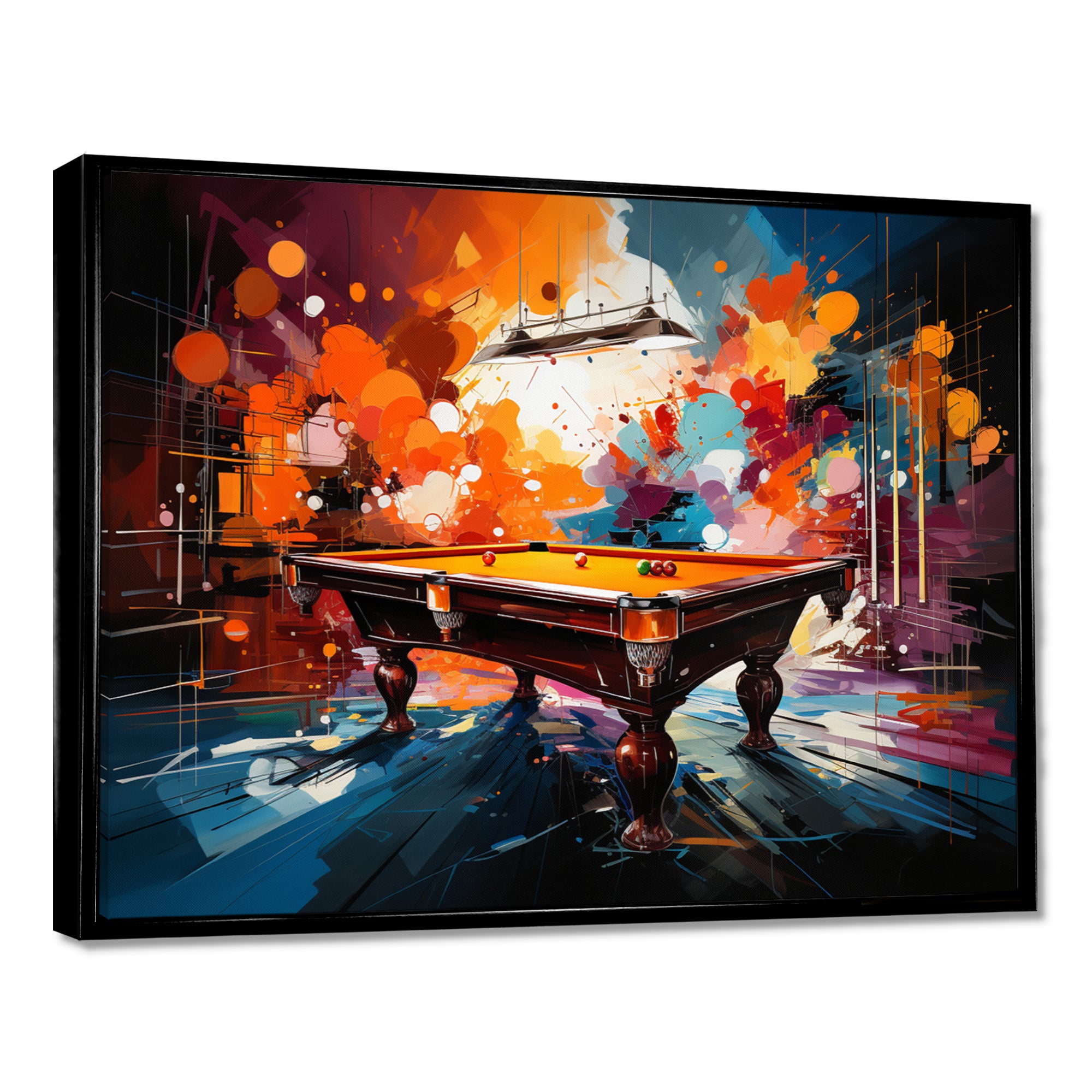 Billard Vibrant Break I - Billiards Canvas Wall Art