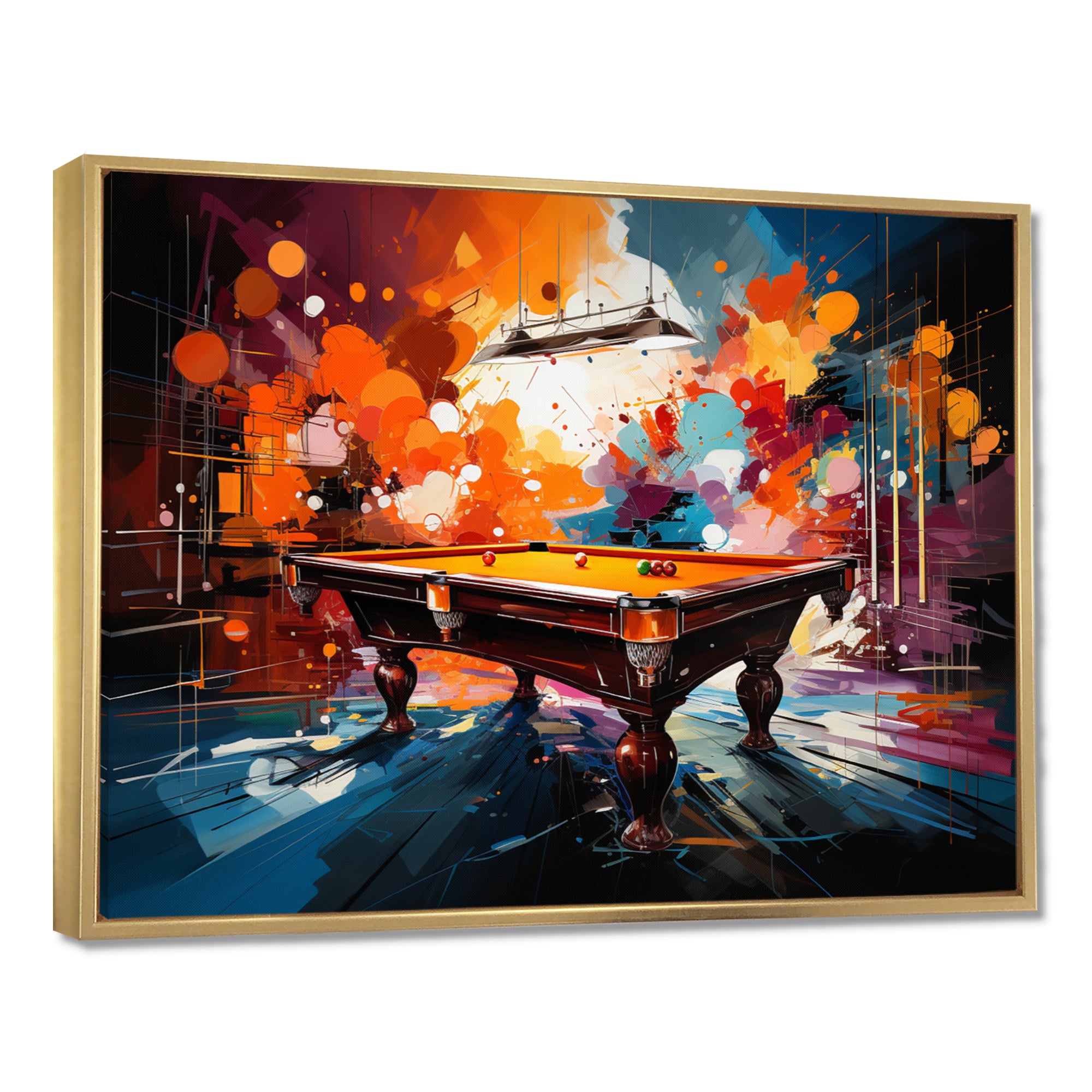 Billard Vibrant Break I - Billiards Canvas Wall Art