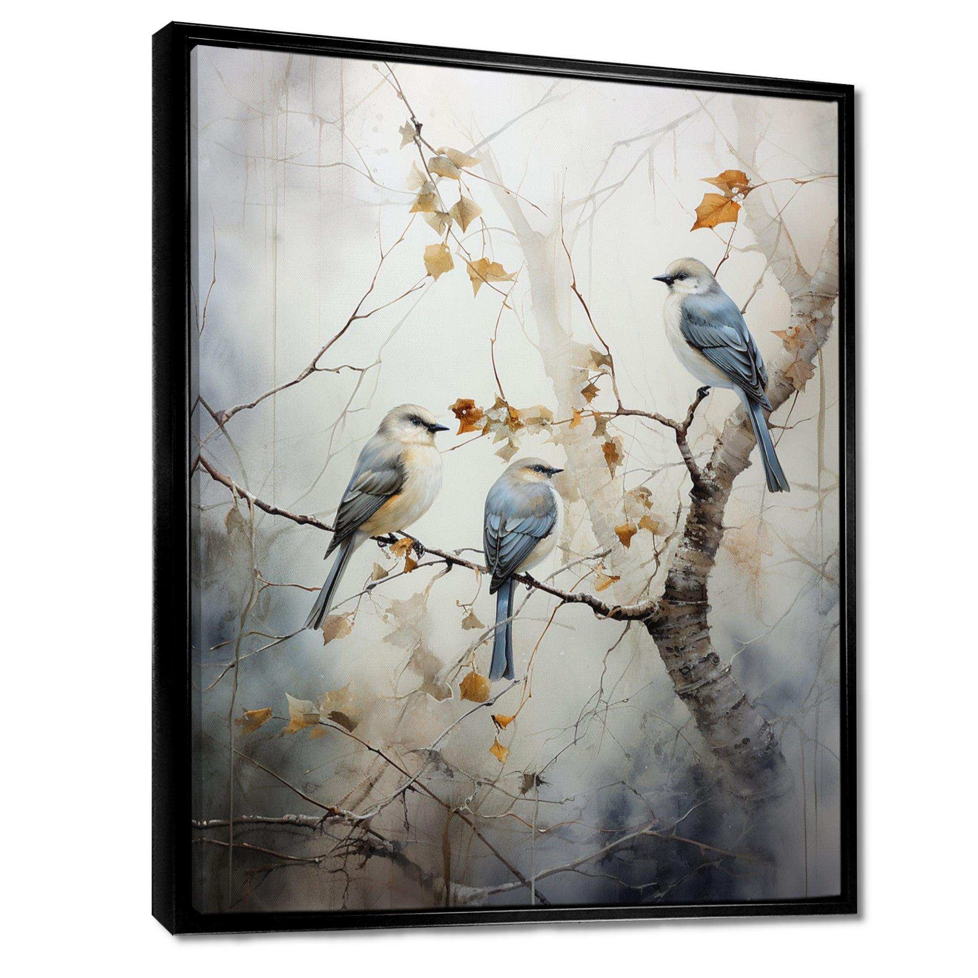 Bird Silent Watcher II - Animals Canvas Wall Art
