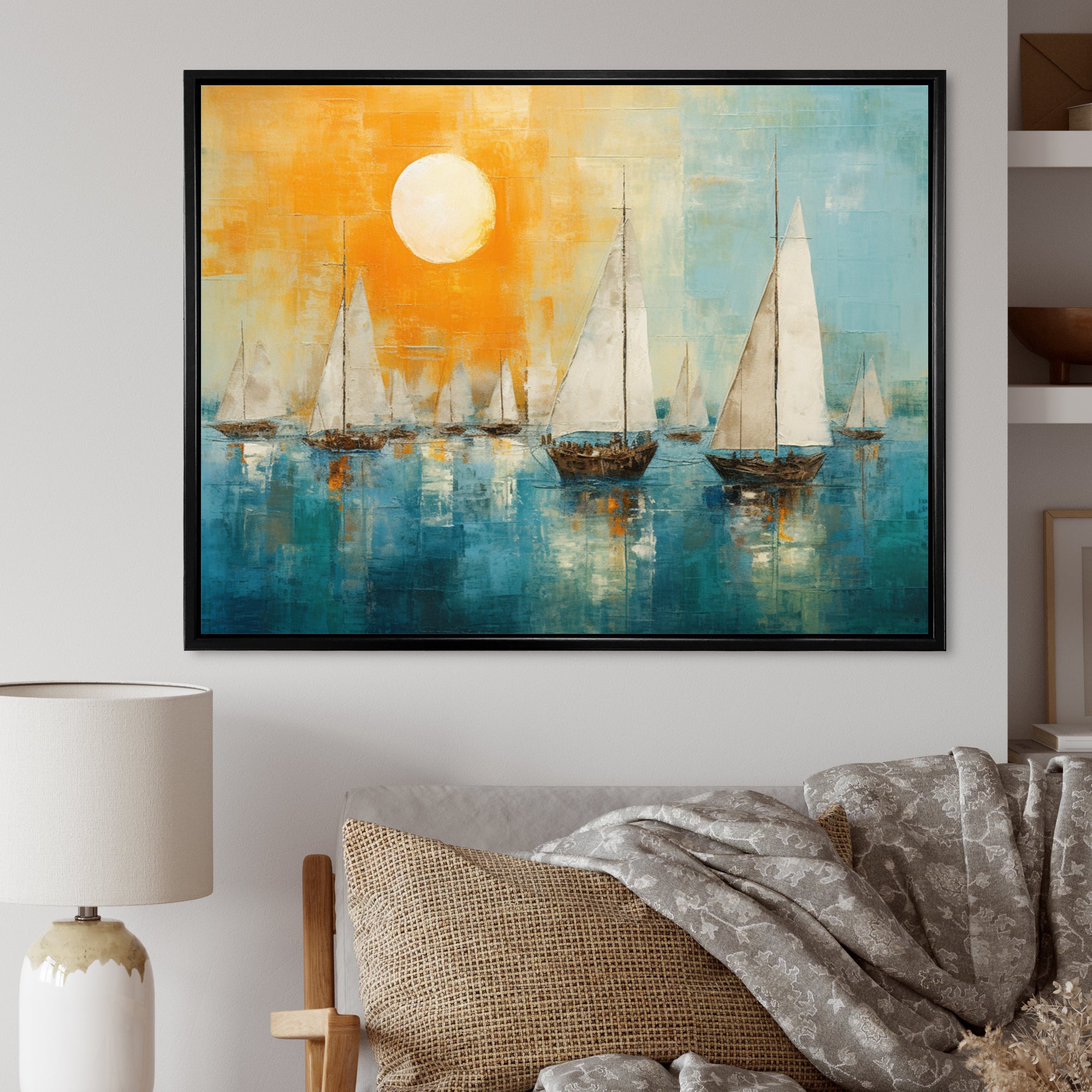 Boat Abstract Coastline I - Boat Canvas Wall Art