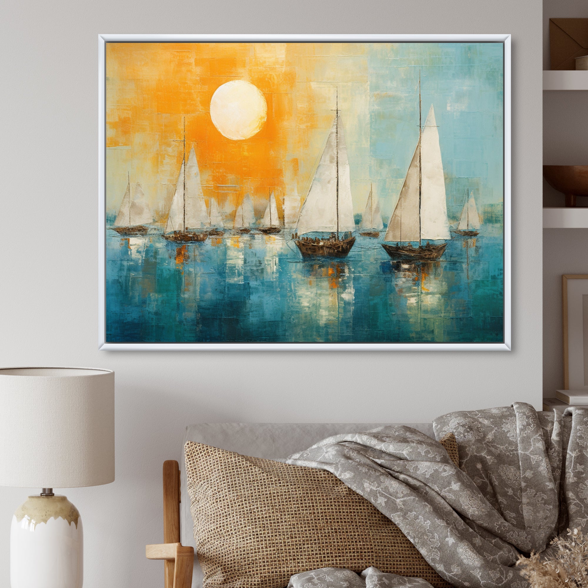 Boat Abstract Coastline I - Boat Canvas Wall Art