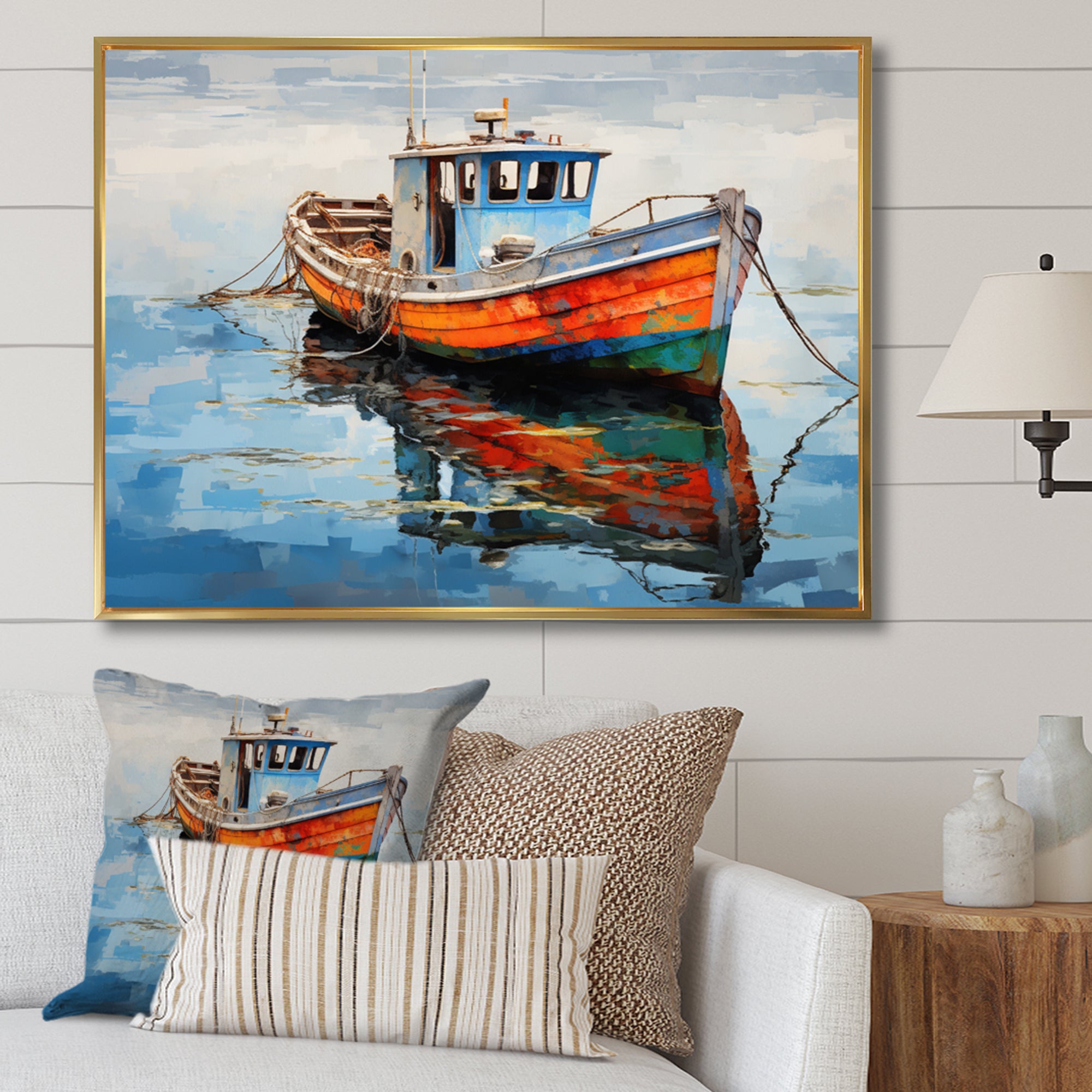 Fishing Boat Melodies I - Boat Canvas Wall Art