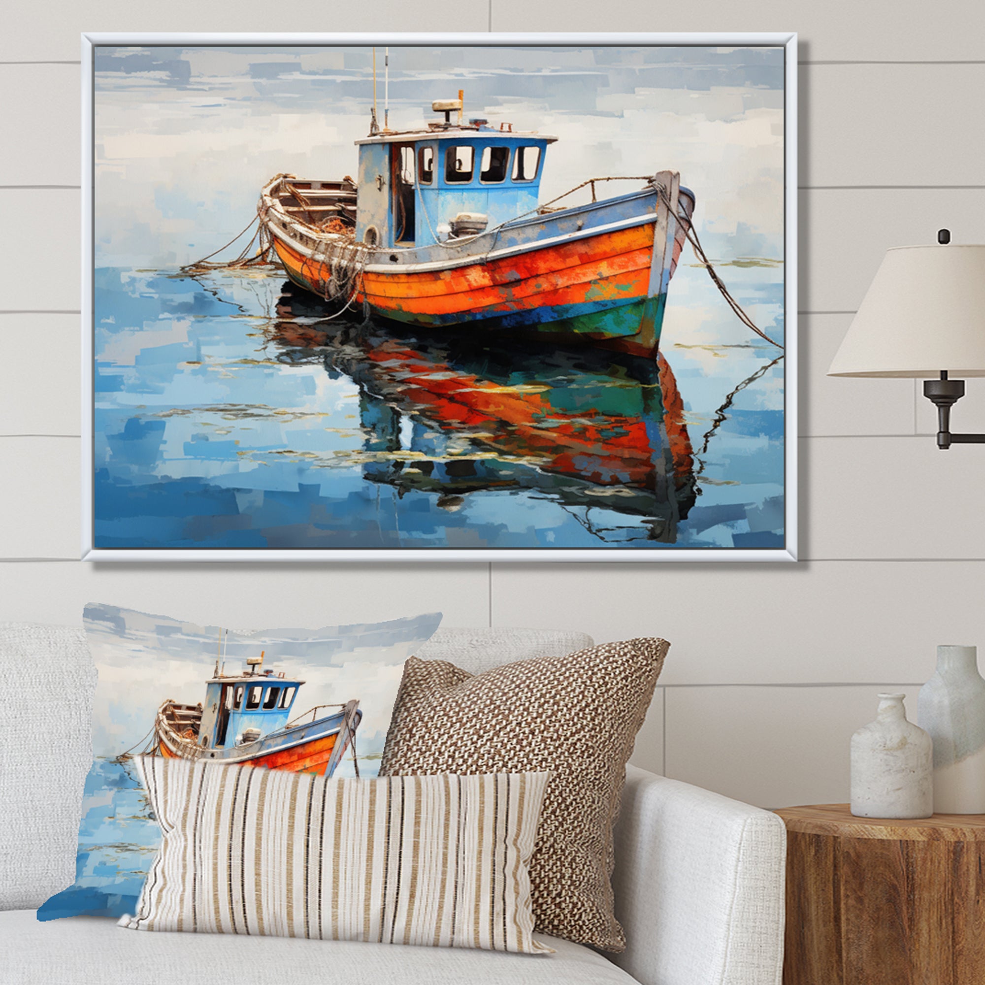 Fishing Boat Melodies I - Boat Canvas Wall Art