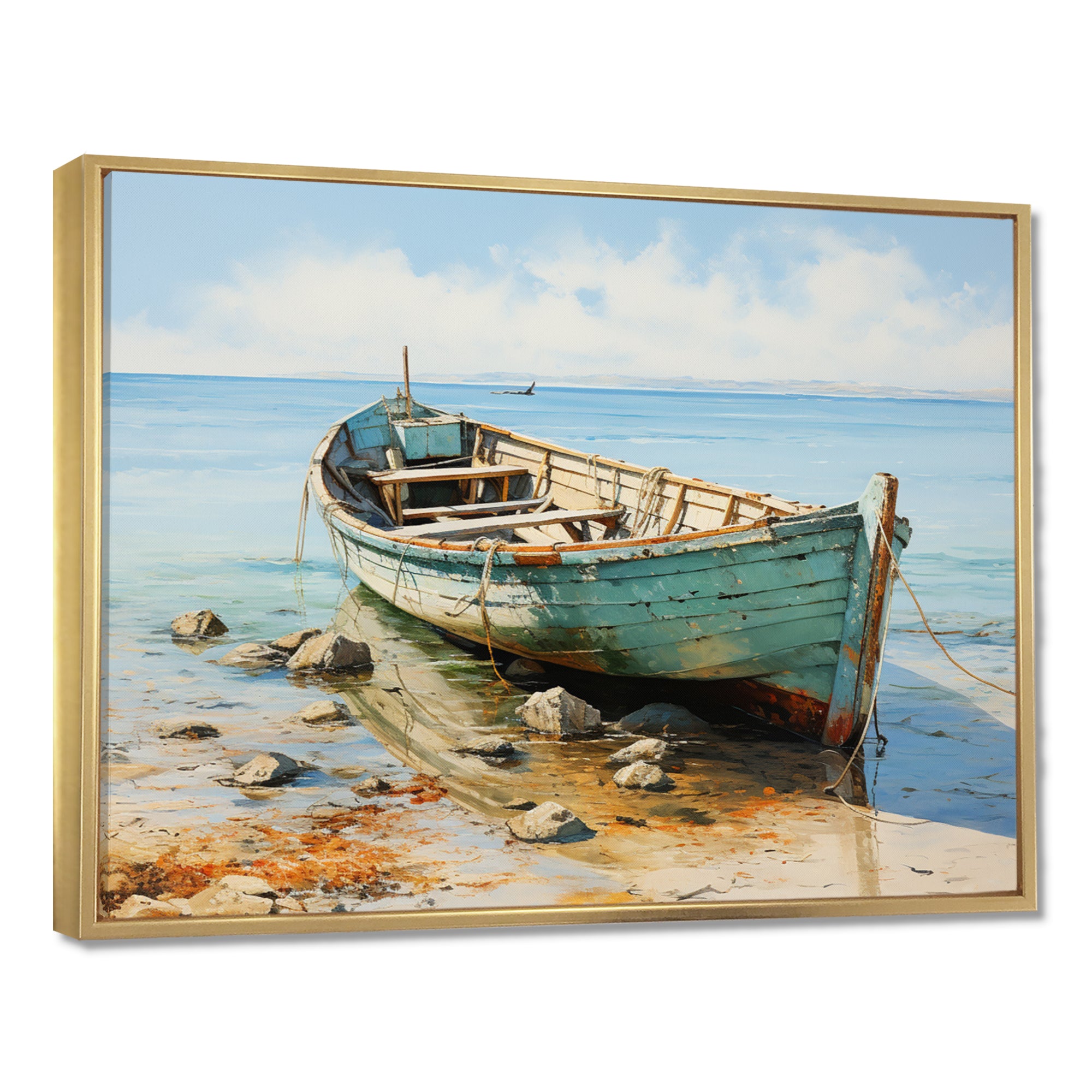 Boat Coastal Melodies - Boat Canvas Wall Art