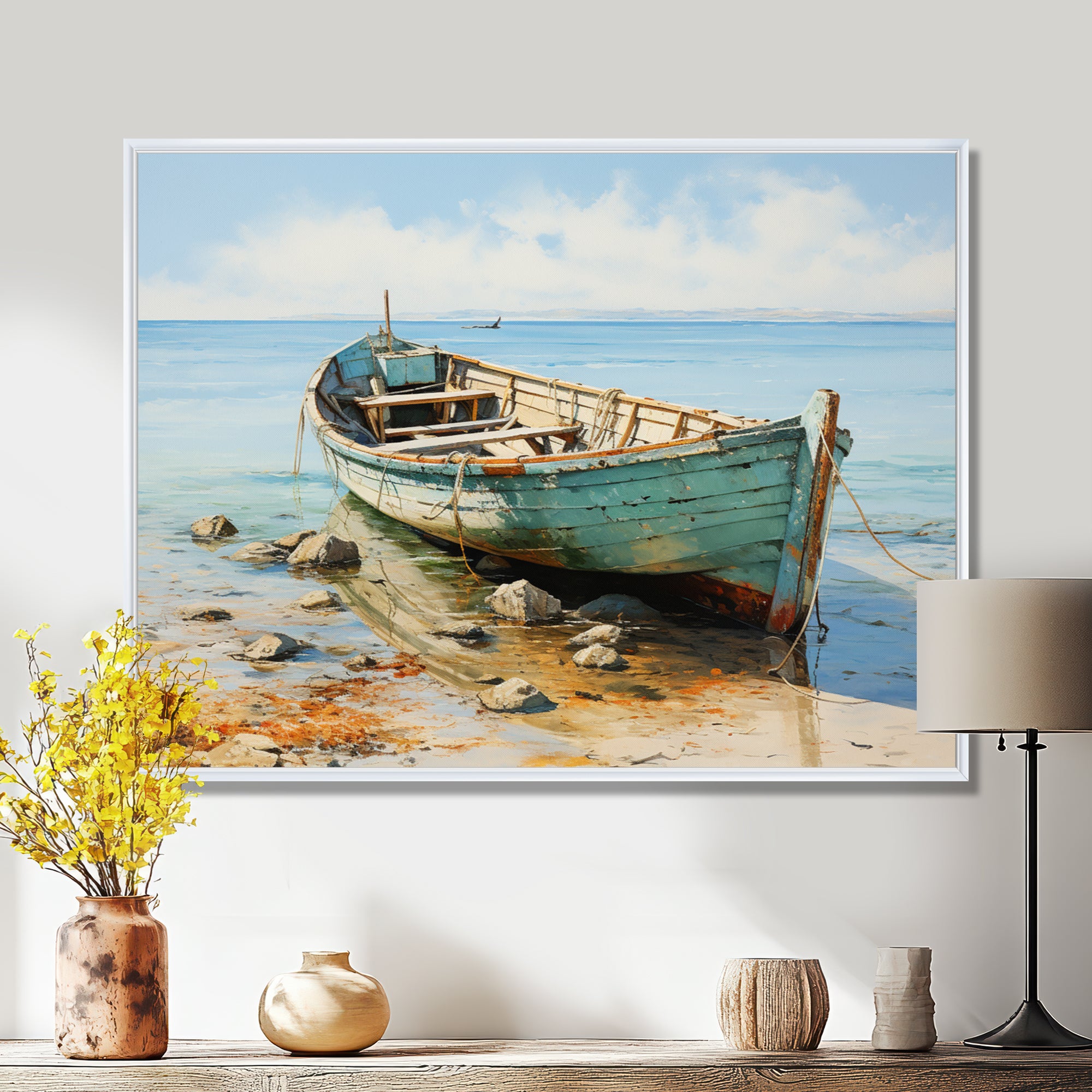 Boat Coastal Melodies - Boat Canvas Wall Art